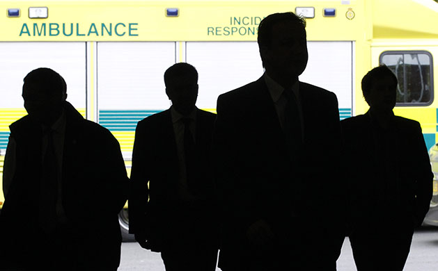 Cameron's 24 hours: David Cameron visits the ambulance station in Dudley