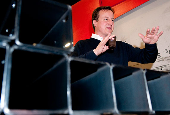 Daily election: David Cameron visits the WEC Engineering factory workers