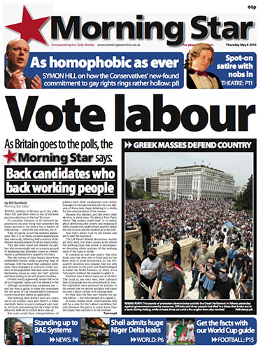 Election Day papers: Election Day Front Pages