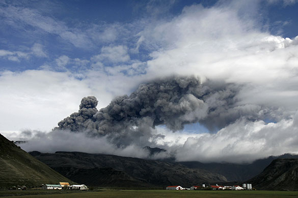 Week in business: Farms are dwarfed by a plume of ash rising from a volcano in Iceland