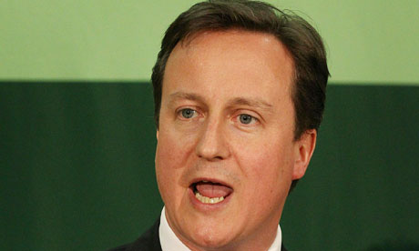 David Cameron gives his acceptance speech after being re-elected as MP for Witney on 7 May 2010.
