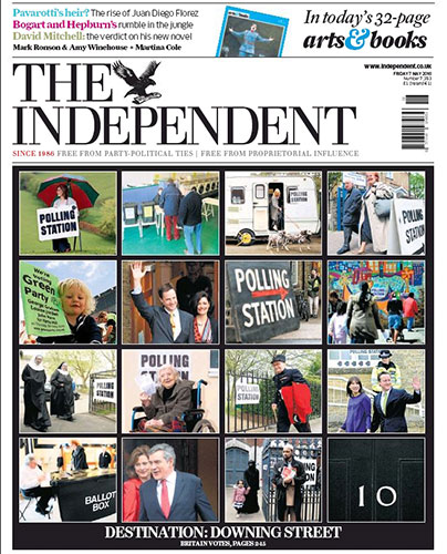 Election day front pages: The Independent
