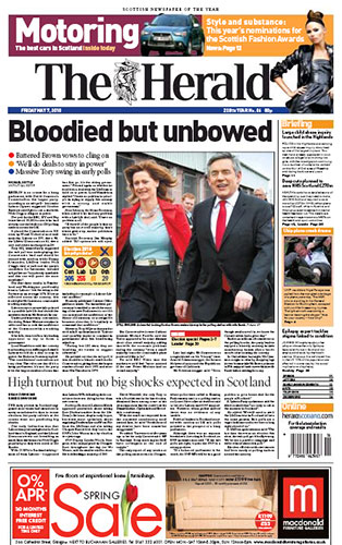 Election day front pages: The Herald