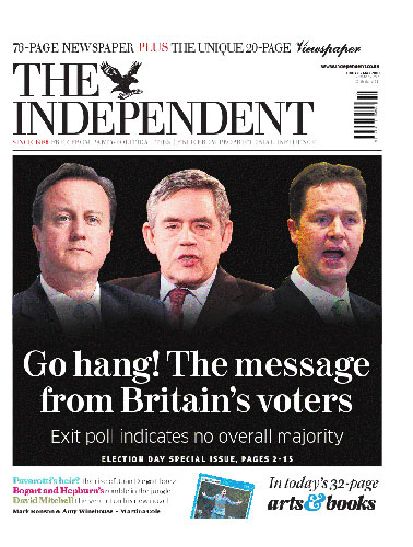 Election day front pages: The Independent