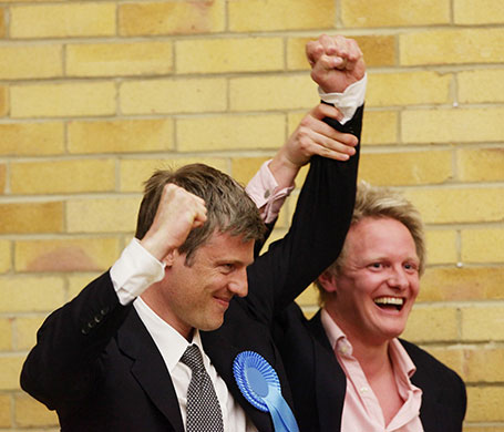 Election results: Zac Goldsmith celebrates winning the seat for Richmond Park