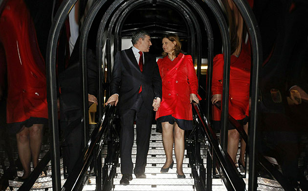 day after election night: Prime Minister Gordon Brown Returns to London After Constituency Vote