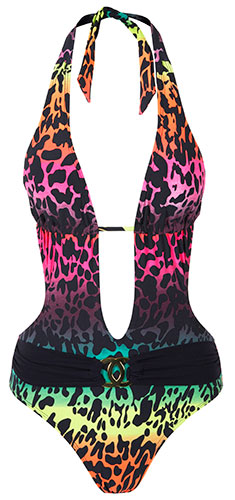 key trends: swimwear: Leopard print cut-out monokini