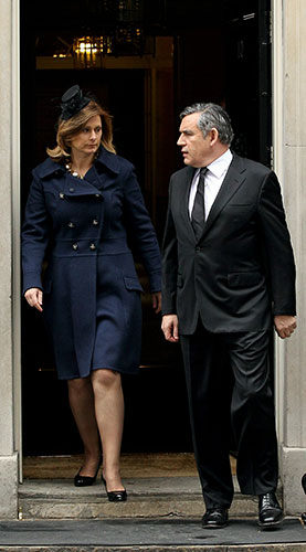 Saturday Politics: Gordon Brown leaves Downing Street with his wife Sarah Brown