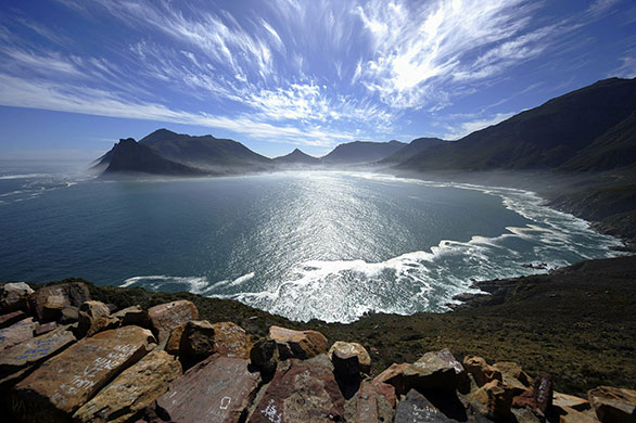 24 hours: Cape Town, South Africa: Hout Bay harbour covered in mist