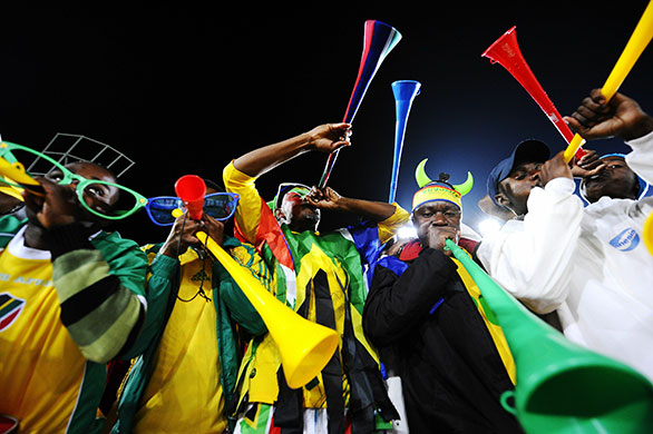 24 hours in pictures: South Africa: Supporters at the match between South Africa and Guatemala