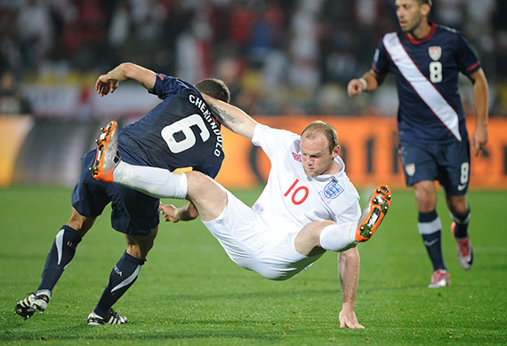 footy match: England v USA