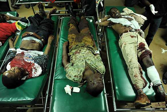 Kenya explosion: Injured victims at the Kenyatta National Hospital, in Nairobi