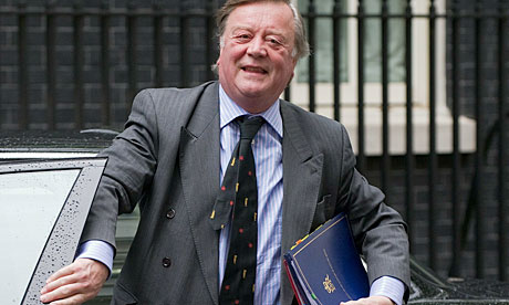 Ken Clarke arrives for the weekly cabinet meeting at 10 Downing Street on 8 June 2010