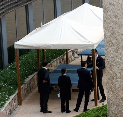 Bilderberg 2010 round up: Nervous hotel staff are given their final security briefing