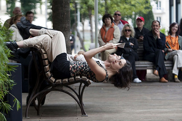 24 hours in pictures: Vitoria, Spain: Members of French dance company 'Banc Public'