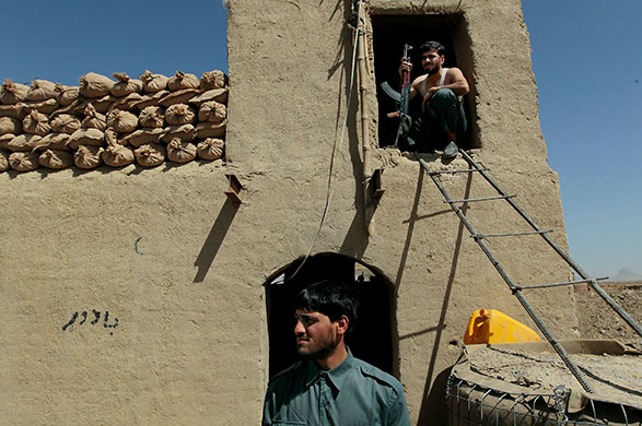 24 hours in pictures: afghan national police in kandahar province