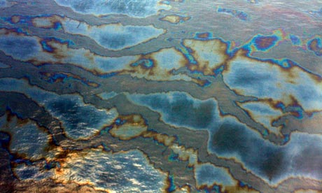 Oil from the Deepwater Horizon spill floats on the sea