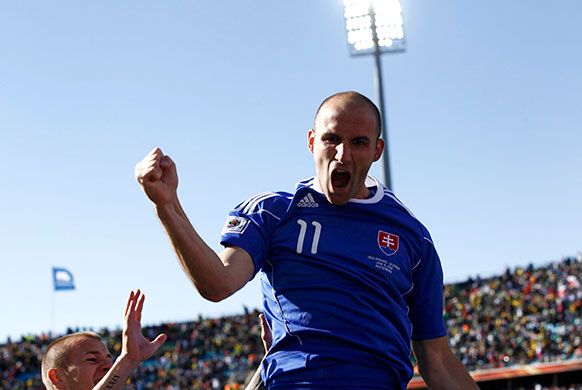 football: Slovakia's Vittek
