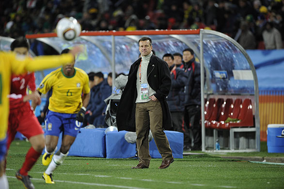 Brazil versus North Korea: Dunbga watches the action