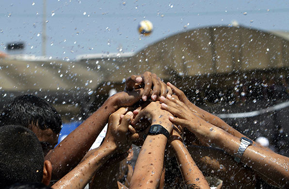 Summer Camp: Palestinian children play at a summer camp run by UNRWA