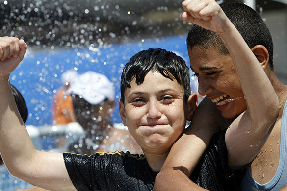 Summer Camp: Palestinian children play at a summer camp 