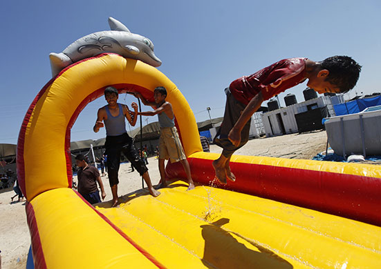 Summer Camp: Palestinian boys at a summer camp