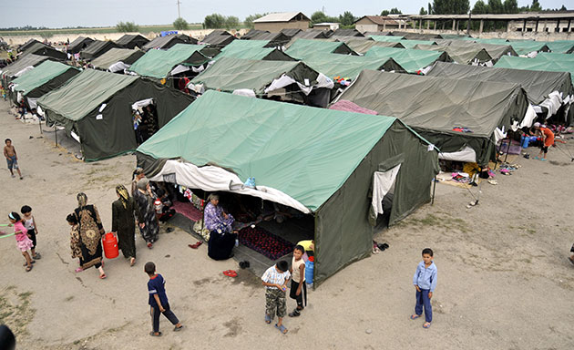 Uzbek refugees: Uzbek refugees who fled from Kyrgyzstan