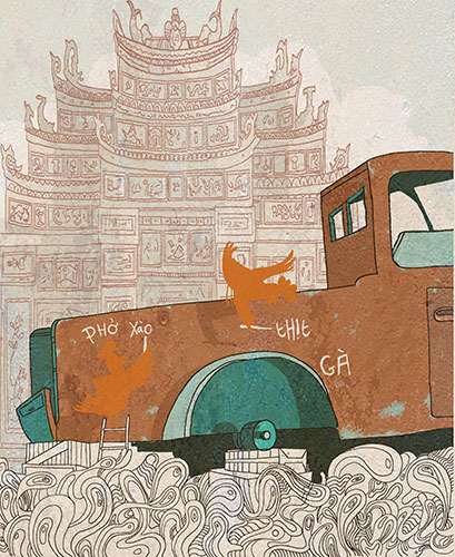 Julian Hanshaw: This is the first siting of the red car which features in The Art of Pho