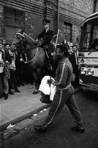 1966 never seen before: All eyes are on Pele as he arrives at Goodison Park 