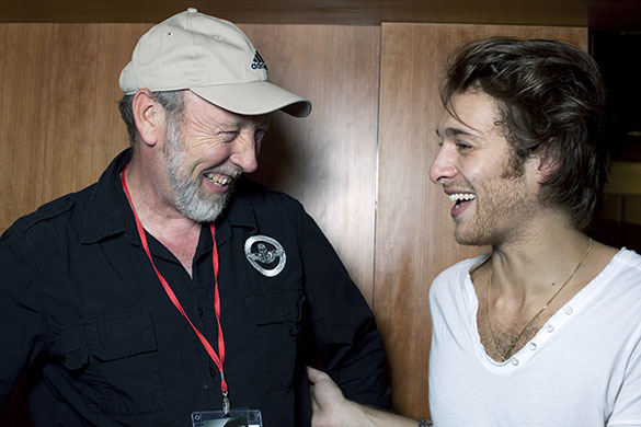 Meltdown: Richard Thompson and Paolo Nutini backstage at Meltdown