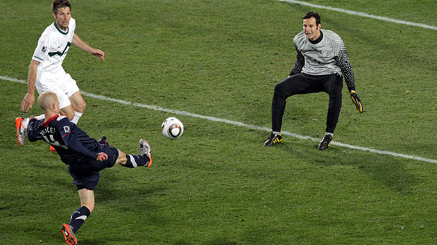 USA v Slovenia: Michael Bradley equalises for the USA