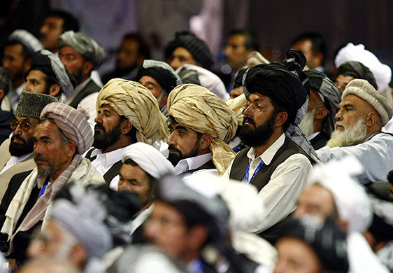 24 hours in pictures: Kabul, Afghanistan: Delegates at the opening address of the peace jirga