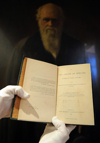 Royal Society anniversary: first edition of Charles Darwin's The Origin of Species