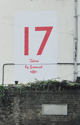 Walls: A big red number on a wall