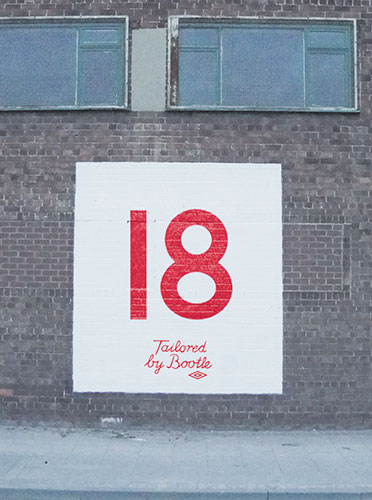 Walls: A big red number on a wall