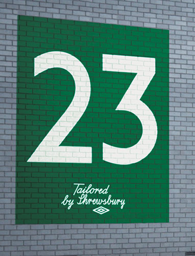 Walls: A big white number on a wall