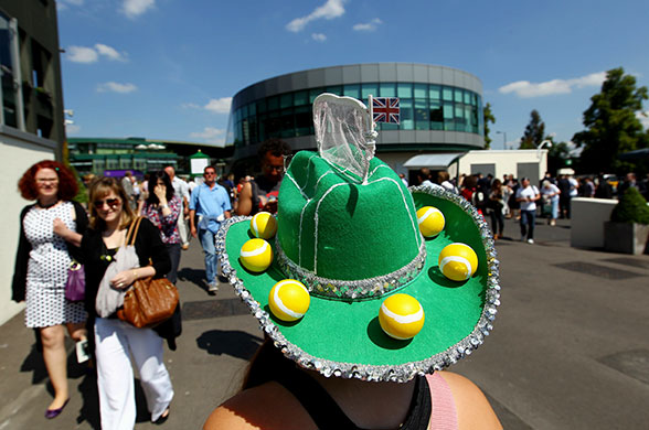 Wimbledon day one: Spectators in the grounds