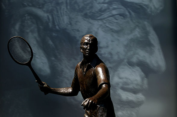 Wimbledon day one: The statue of Fred Perry