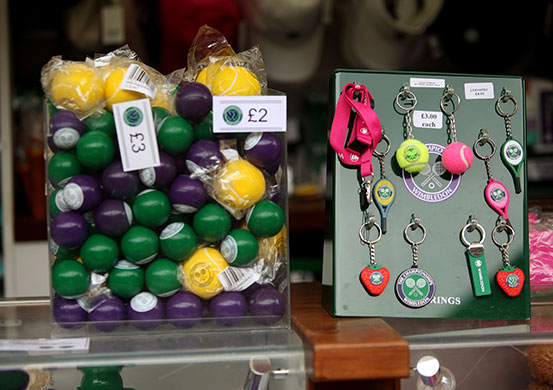 Wimbledon day one: Tennis themed merchandise