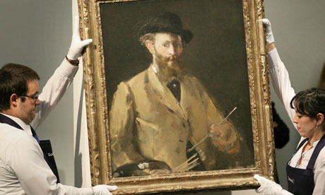 Edouard Manet's Self-portrait With a Palette, which sold for £22m at Sotheby's in London