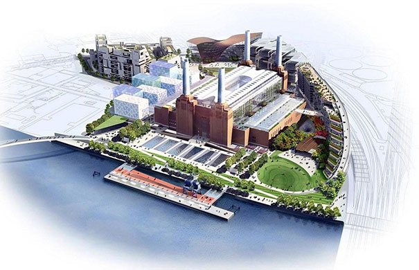 Battersea power station: 2005: An artist's impression of redeveloped Battersea power station