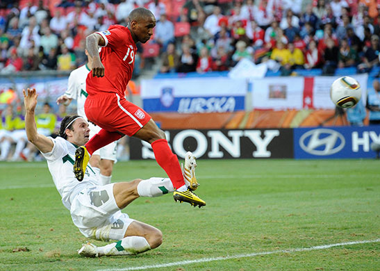 Slovenia versus England: Jermain Defoe opens the scoring