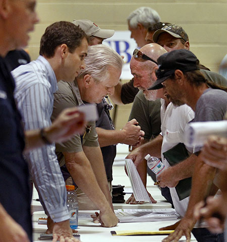 Deepwater horizon: BP oil spill:  Out of work fishermen, Louisiana
