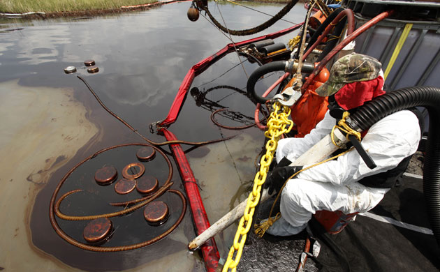 Deepwater horizon: BP oil spill: Barataria Bay in Plaquemines Parish, Louisiana