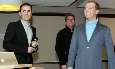 Dmitry Medvedev at Twitter HQ