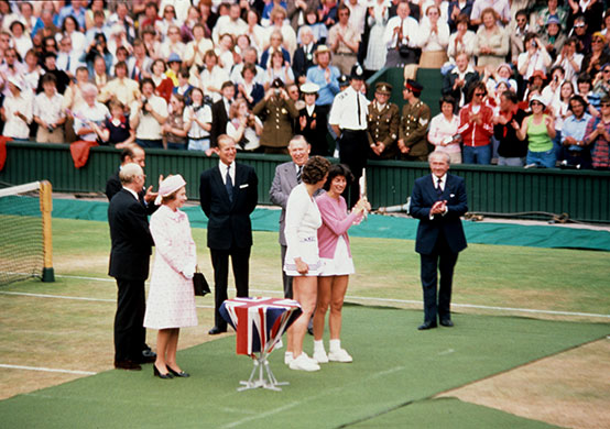 The Queen at Wimbledon: Wimbledon Tennis Championship, Ladies Final, 1977