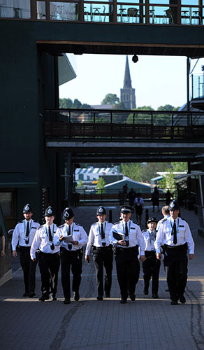 The Queen at Wimbledon: Police check the route for the Queen's visit