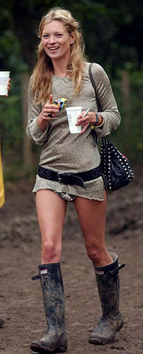 celeb style: Kate Moss: GLASTONBURY FESTIVAL, BRITAIN - 25 JUN 2005
