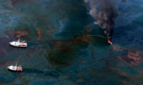 BP oil burning