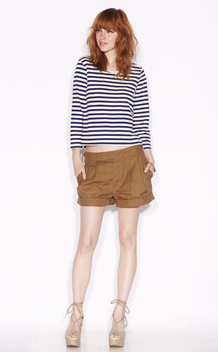 Line-up: Stripes: Boat-neck top